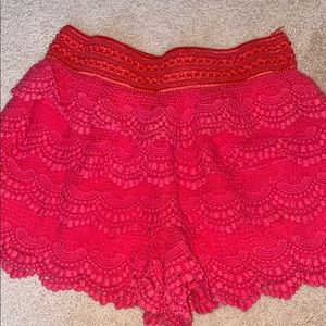Pink Ruffle Shorts